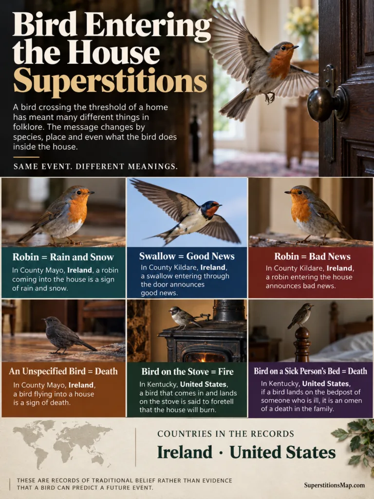 Bird Entering the House Superstitions