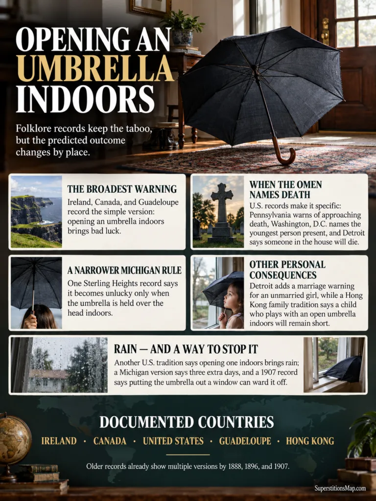 Opening an Umbrella Indoors Superstition