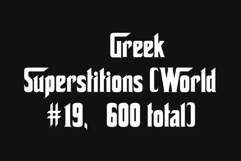 🇬🇷 Greek Superstitions