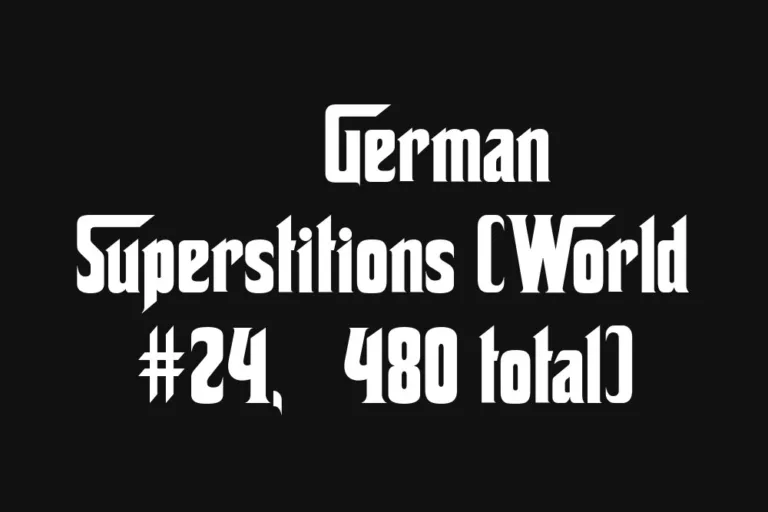 🇩🇪 German Superstitions