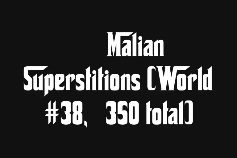 🇲🇱 Malian Superstitions