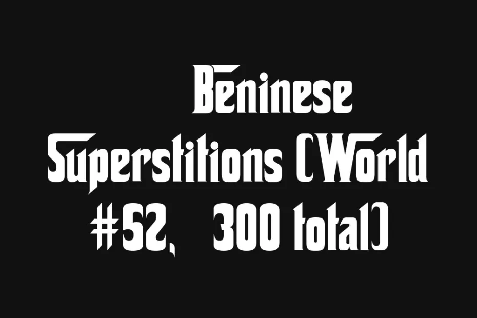 A Beninese superstition symbolized by a person holding a traditional amulet.