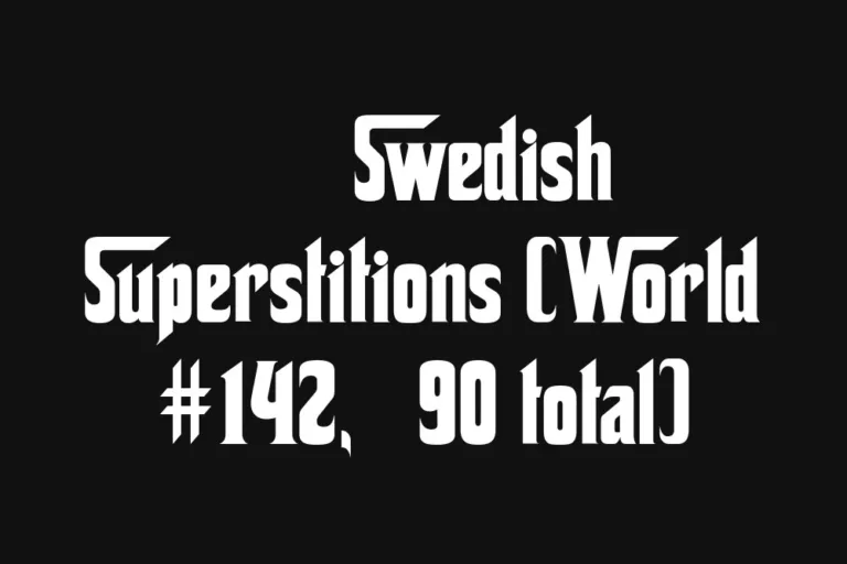 🇸🇪 Swedish Superstitions
