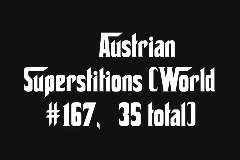 🇦🇹 Austrian Superstitions