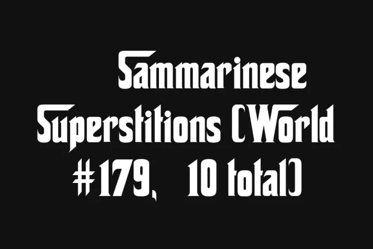 🇸🇲 Sammarinese Superstitions